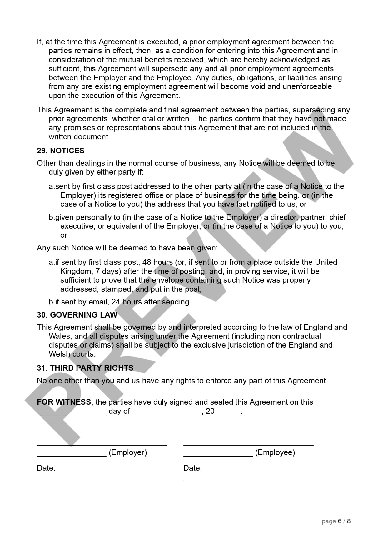 Preview Employment Contract
