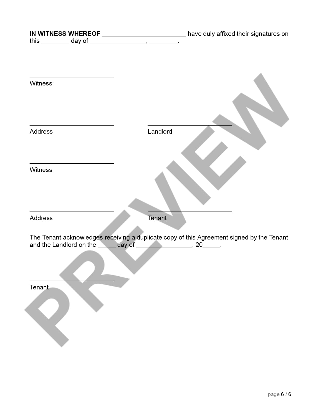 Preview Tenancy Agreement