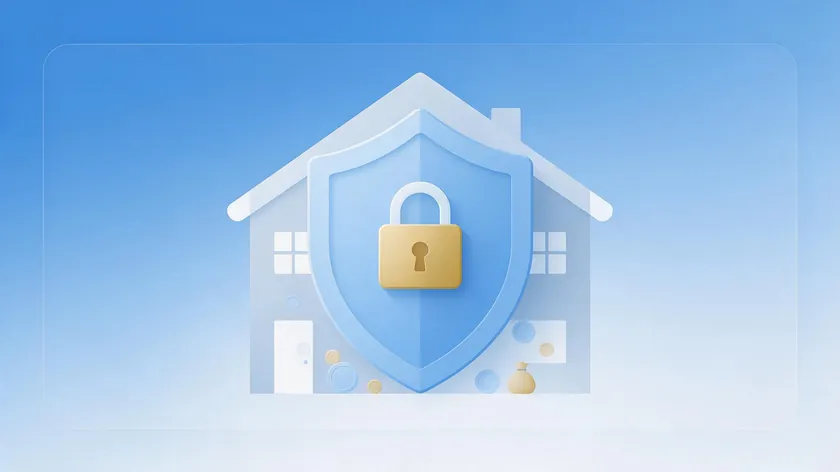 A house protected by a shield and padlock, representing tenancy deposit protection under an AST agreement