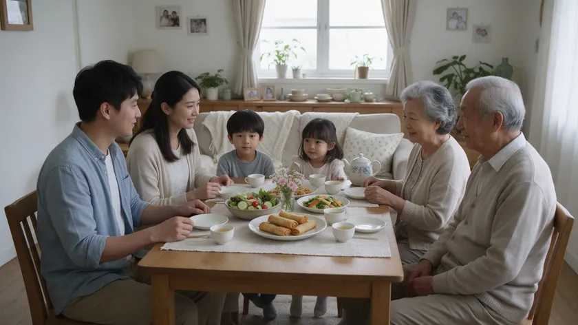 A multigenerational family sitting together, representing the informal order of spouse, children and parents often treated as next of kin.