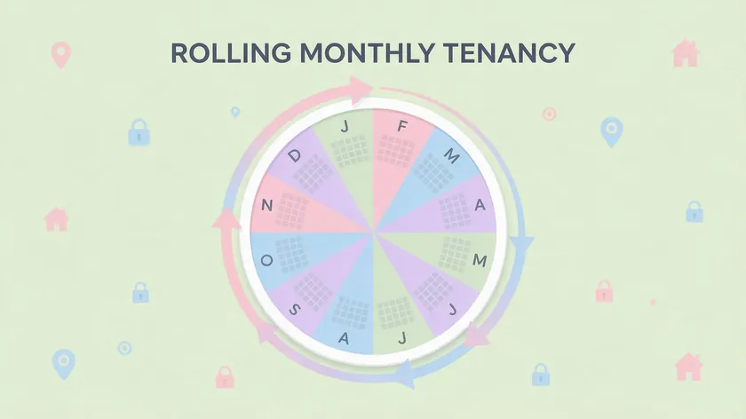 Illustration of a rolling monthly calendar representing an assured periodic tenancy agreement with no fixed end date